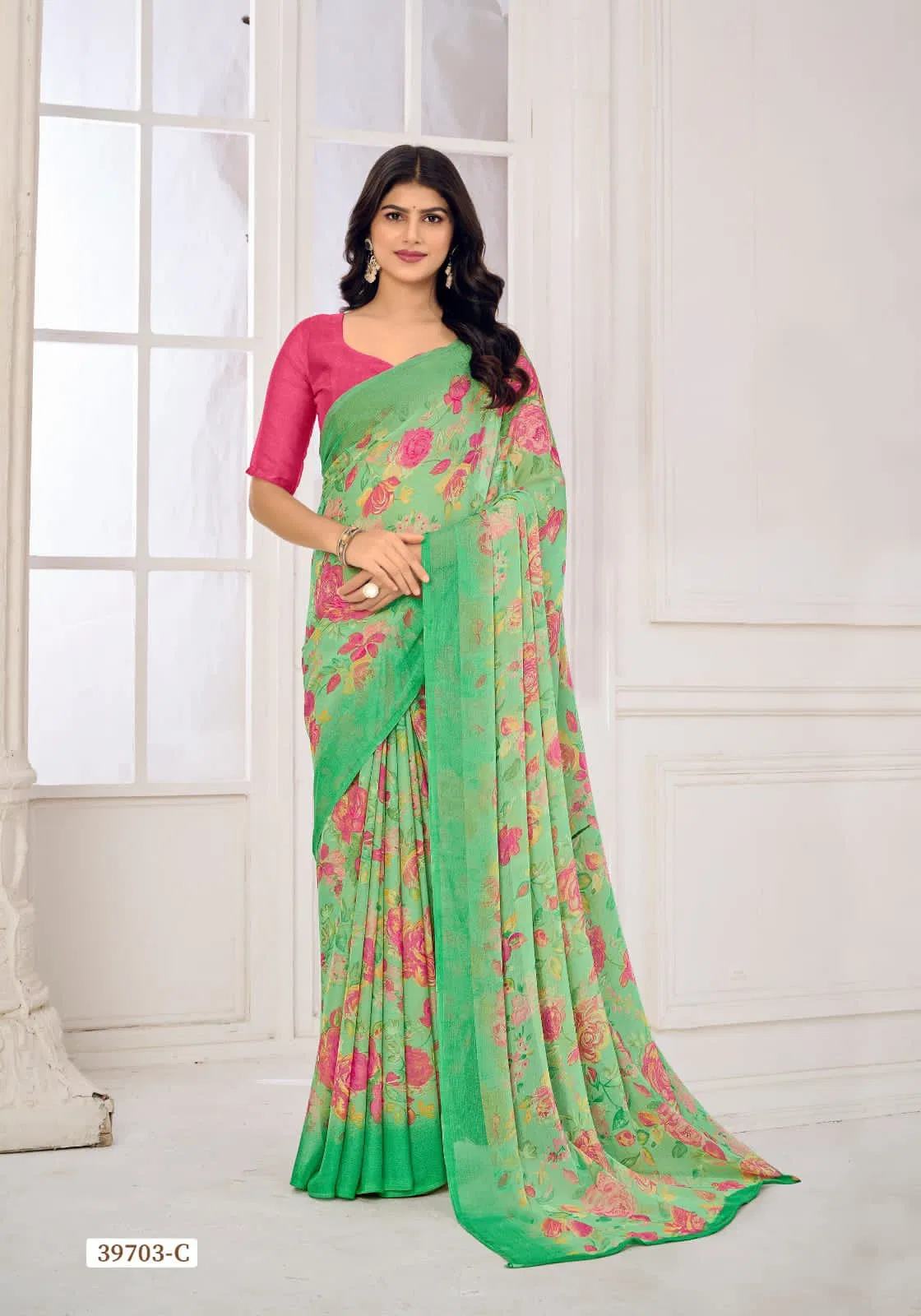 Star Chiffon 185 By Ruchi Daily Wear Chiffon Saree Wholesale Price In Surat